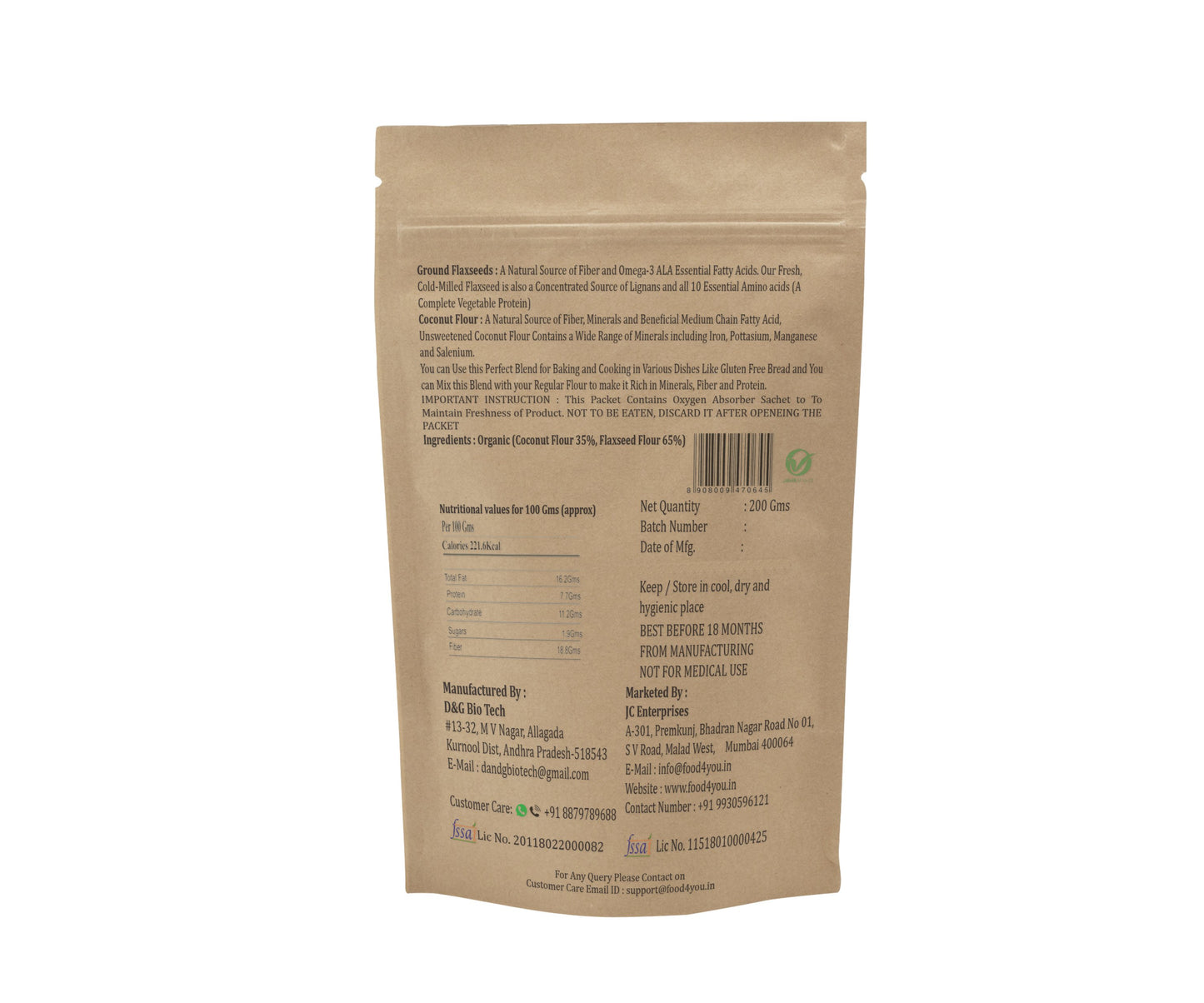 Organic Coco-Flax Flour