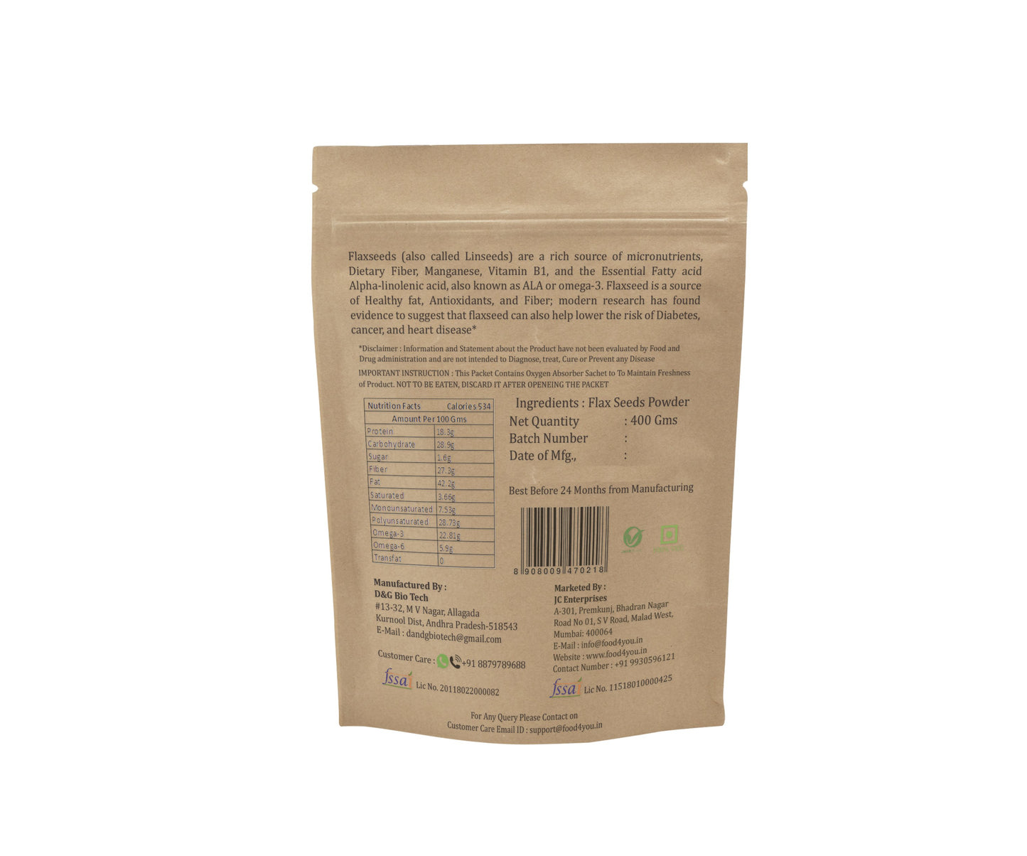 Organic Flaxseed Flour