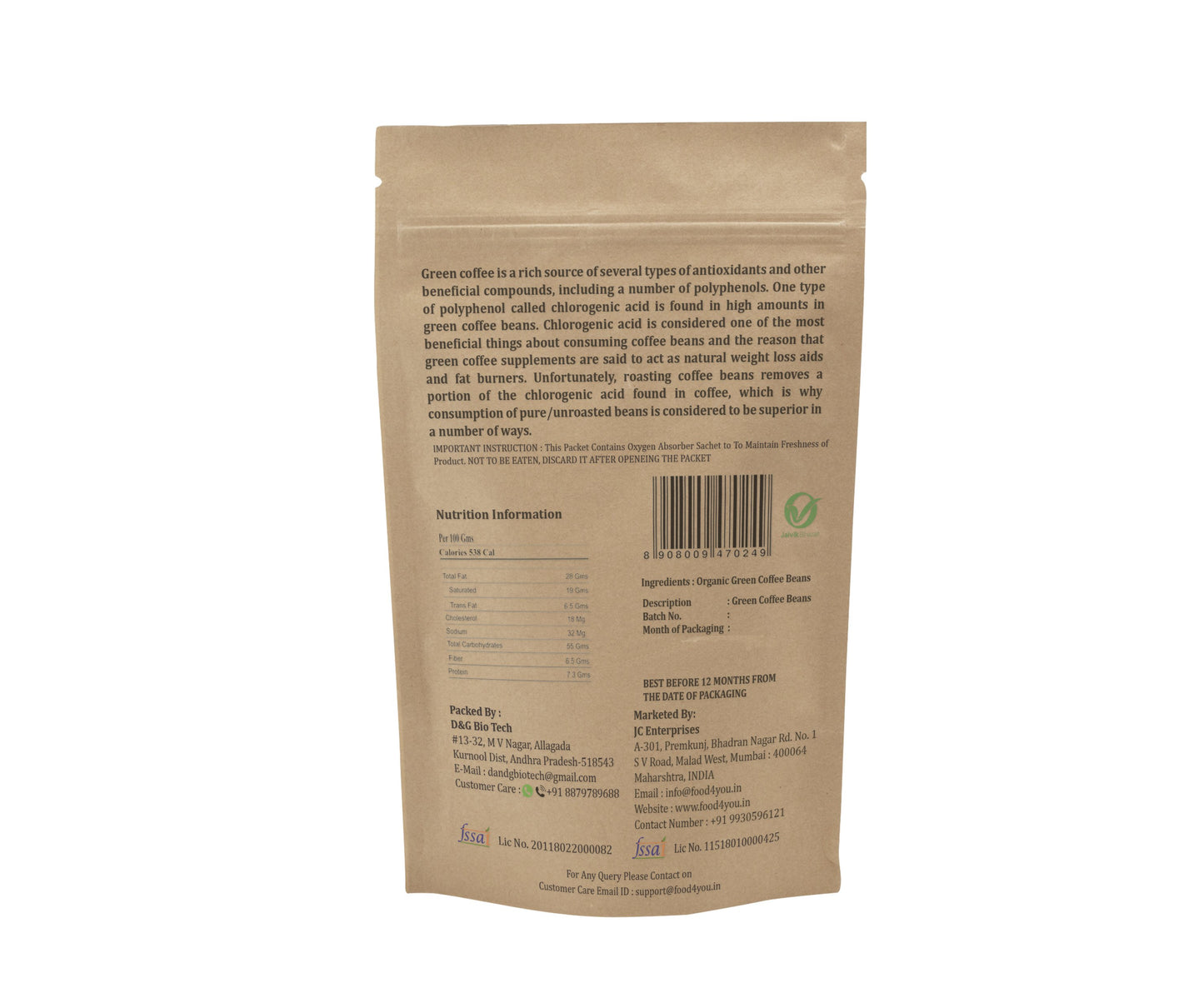 Organic Green Coffee Beans