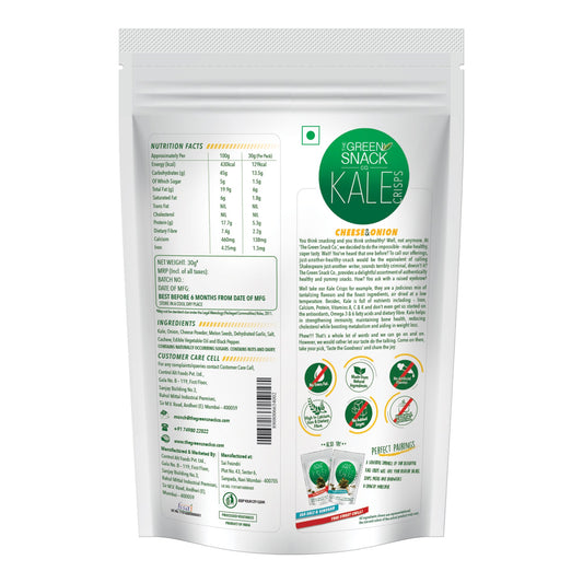 Kale Chips Cheese & Onion 30g