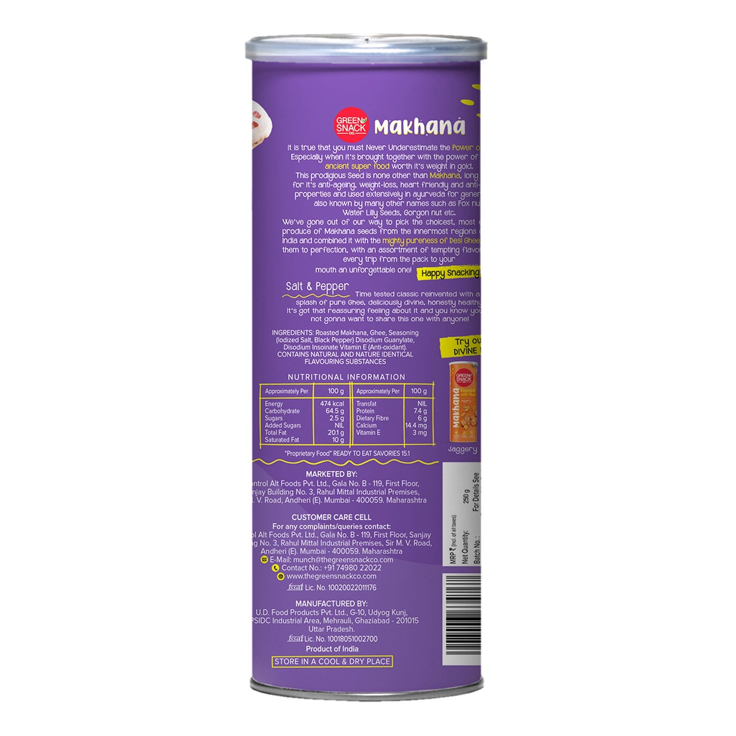 Makhana Salt & Pepper 150g