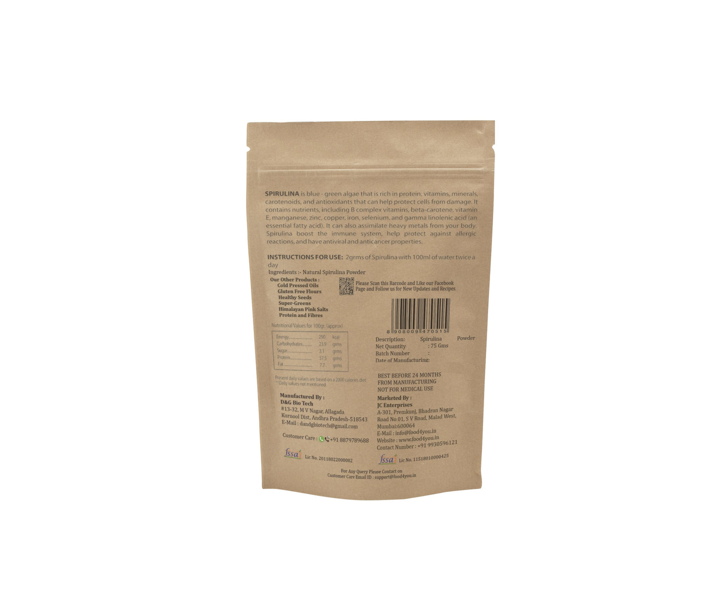 Natural Spirulina Powder