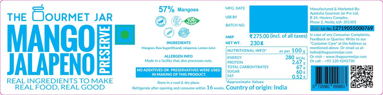 Mango Jalapeno Preserve 230g