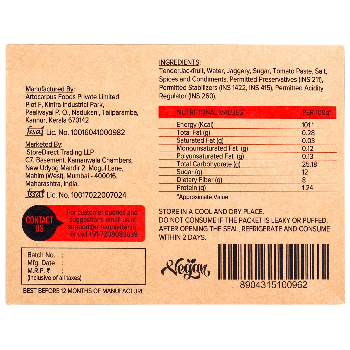 Jackfruit Meat, Barbecue