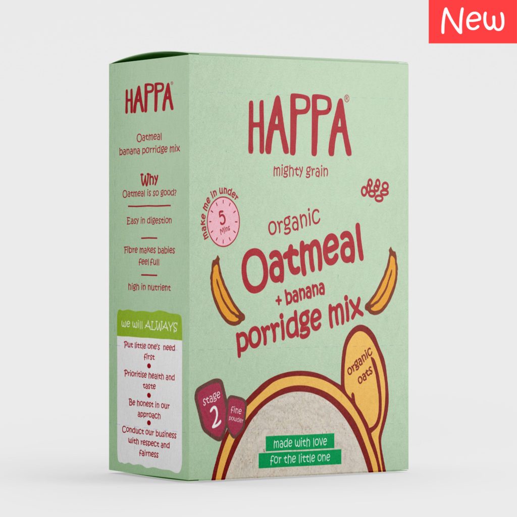 Organic Oatmeal and Banana Porridge Mix, 200g