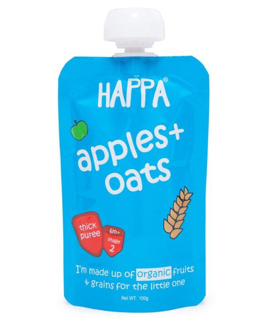 Organic Apple and Oat Fruit Puree, 100g
