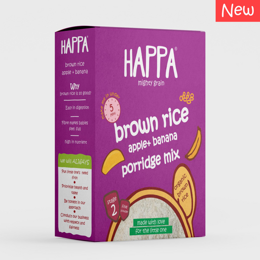 Organic Brown Rice, Apple and Banana Porridge Mix, 200g