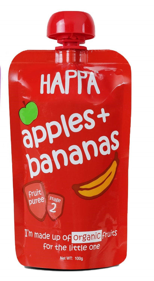 Organic Apple & Banana Fruit Puree, 100g