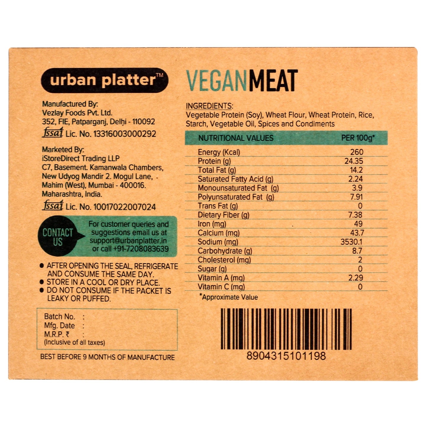Classic Vegan Meat (Soyabean)