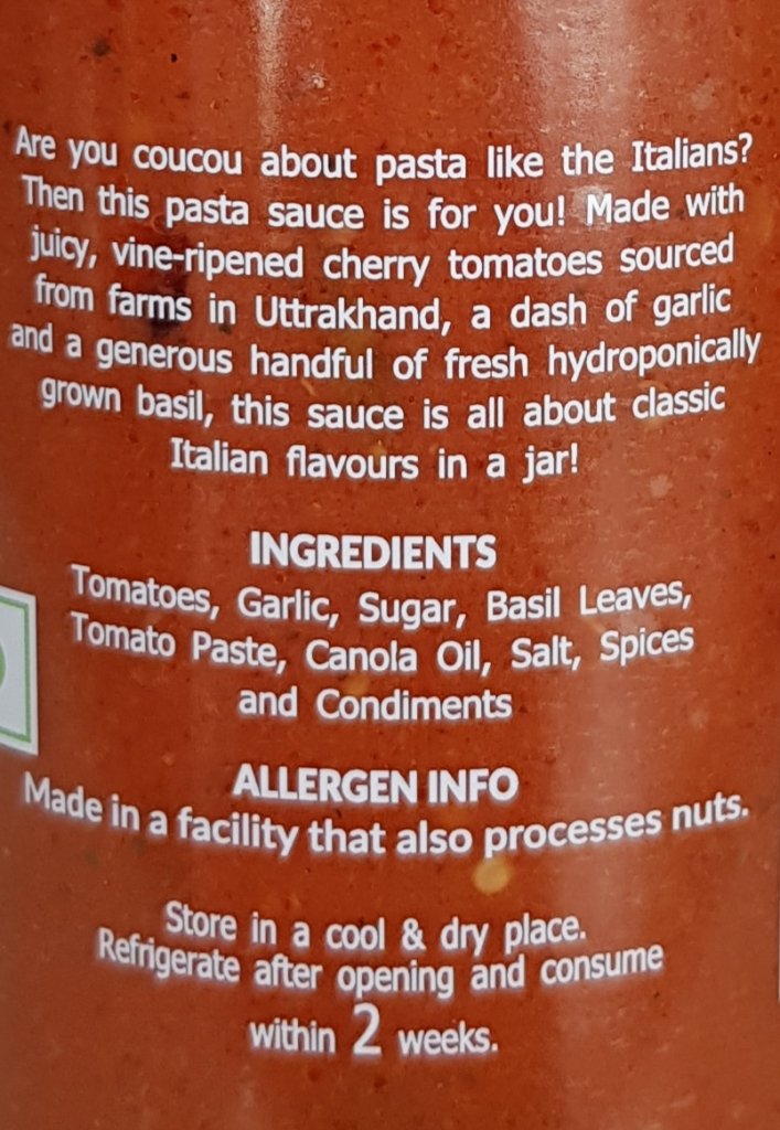 Basil Pasta Sauce 390g