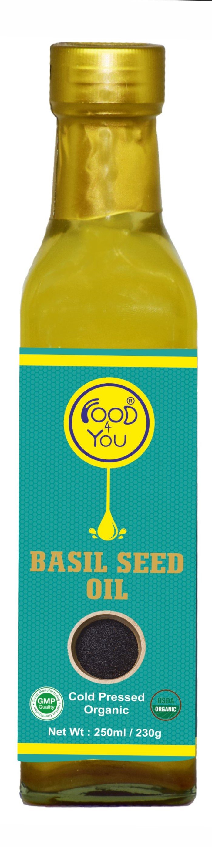 Organic Cold Pressed Basil Seed Oil