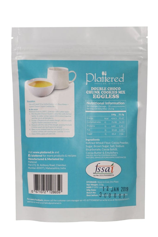 Double Choco Chunk Cookies Mix, 225g