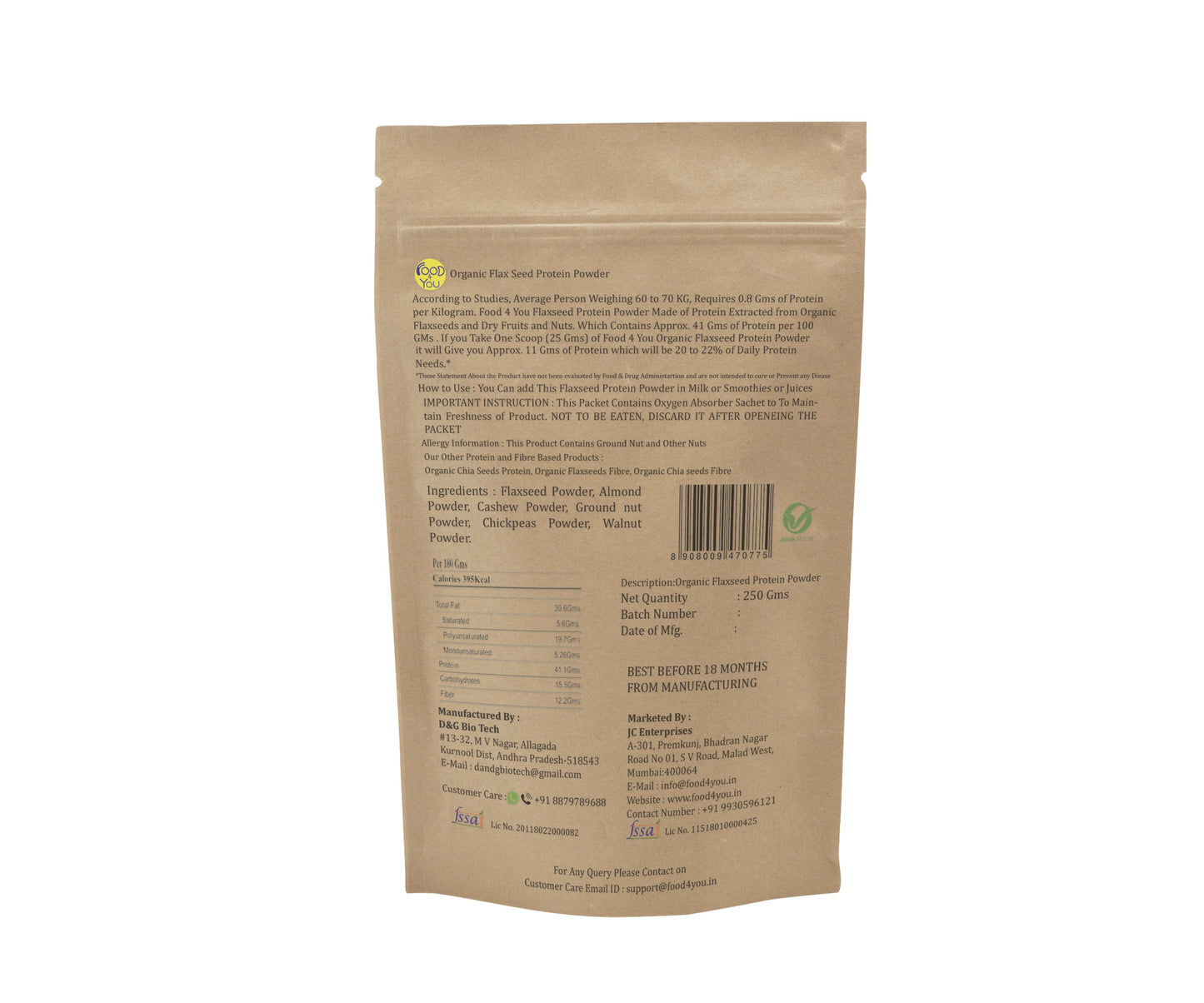 Organic Flaxseed Protein Powder