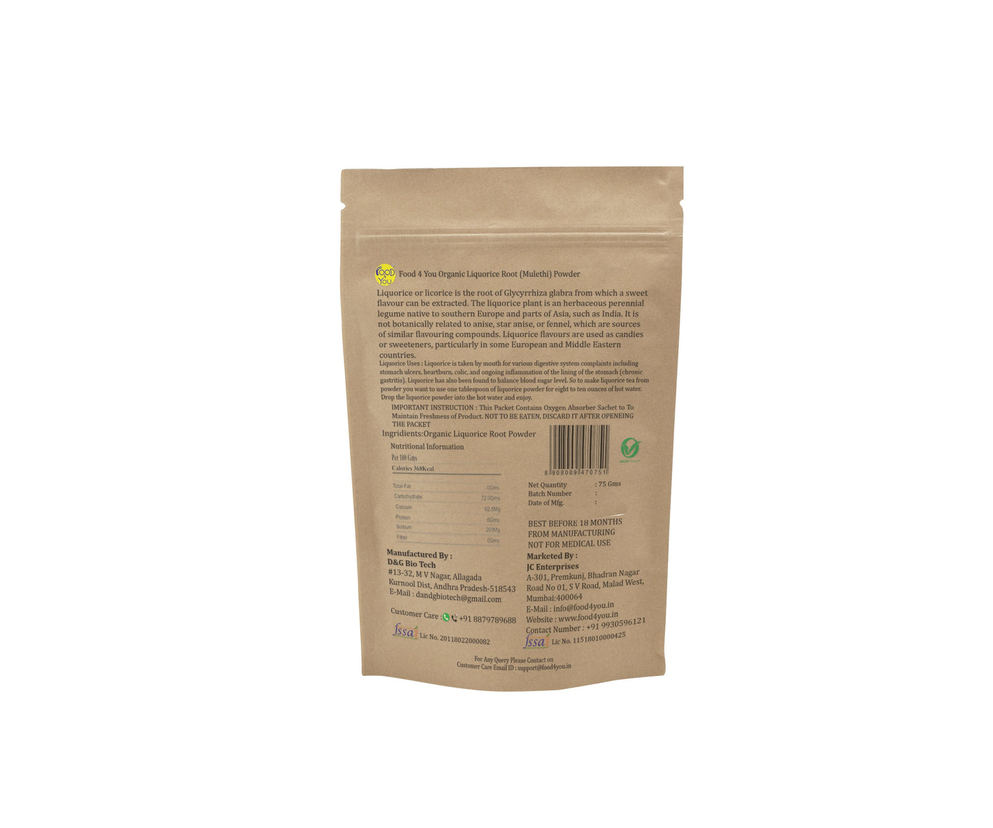 Organic Liquorice Root Powder