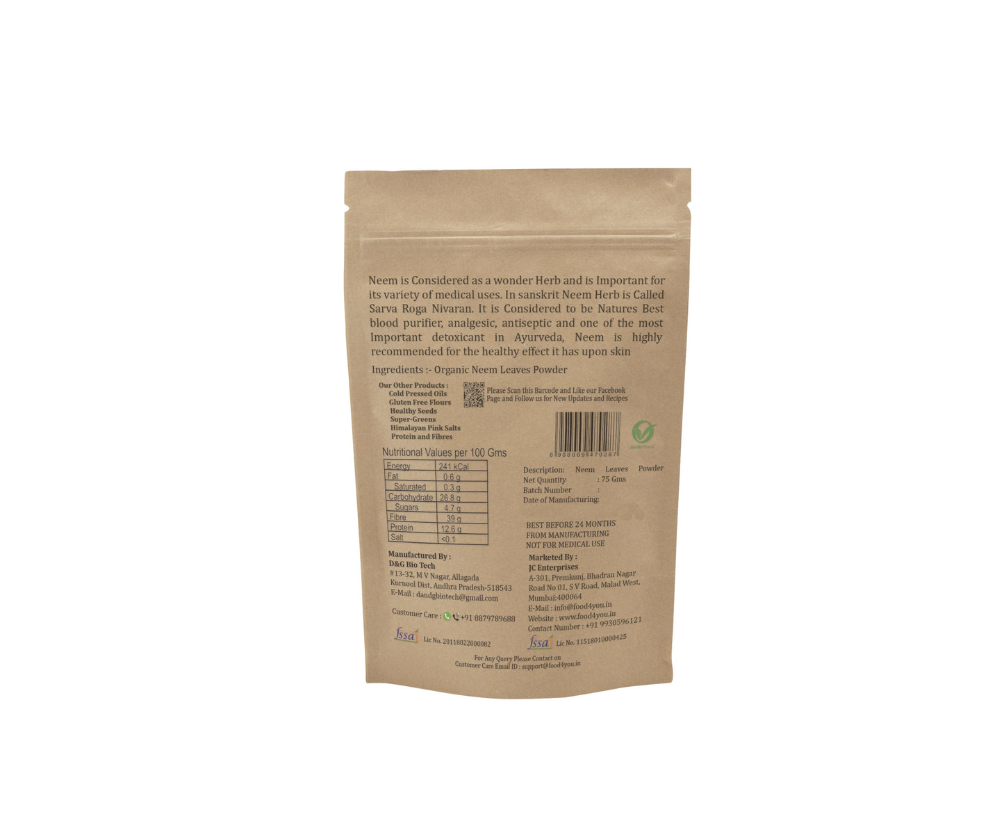 Organic Neem Powder