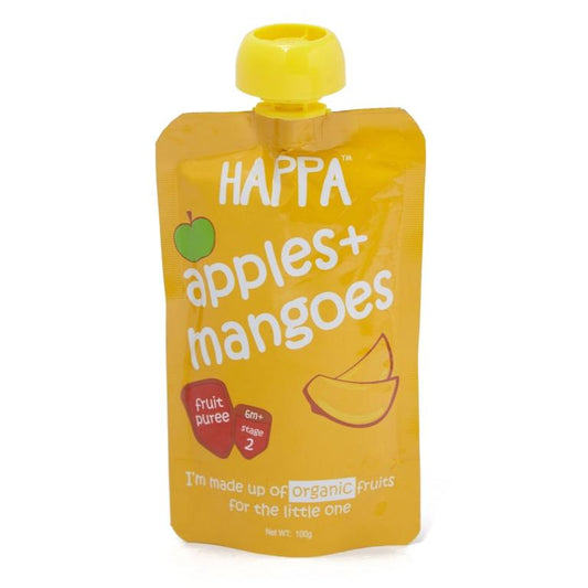 Organic Apple & Mango Fruit Puree, 100 g
