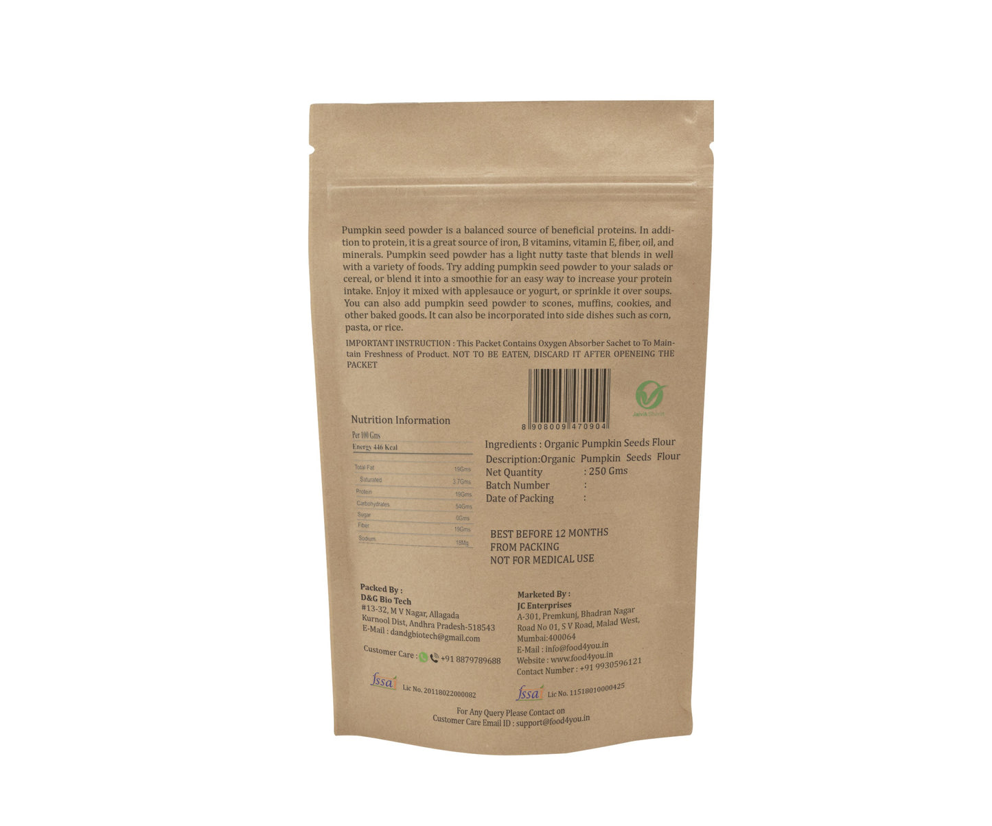 Organic Pumpkin Seeds Flour