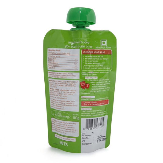 Organic Sweet Potato, Mango & Pear Fruit Puree, 100g