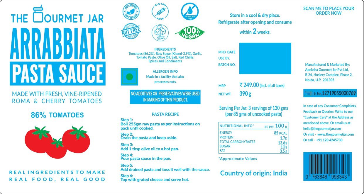 Arrabbiata Pasta Sauce 390g