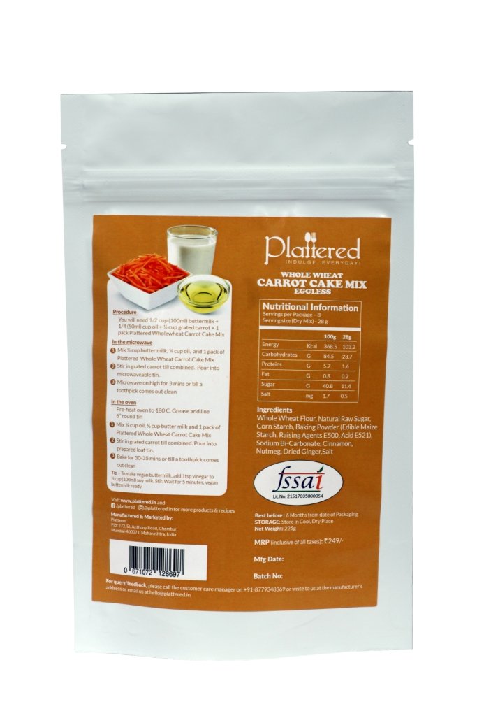 Whole Wheat Carrot Cake Mix, 235g