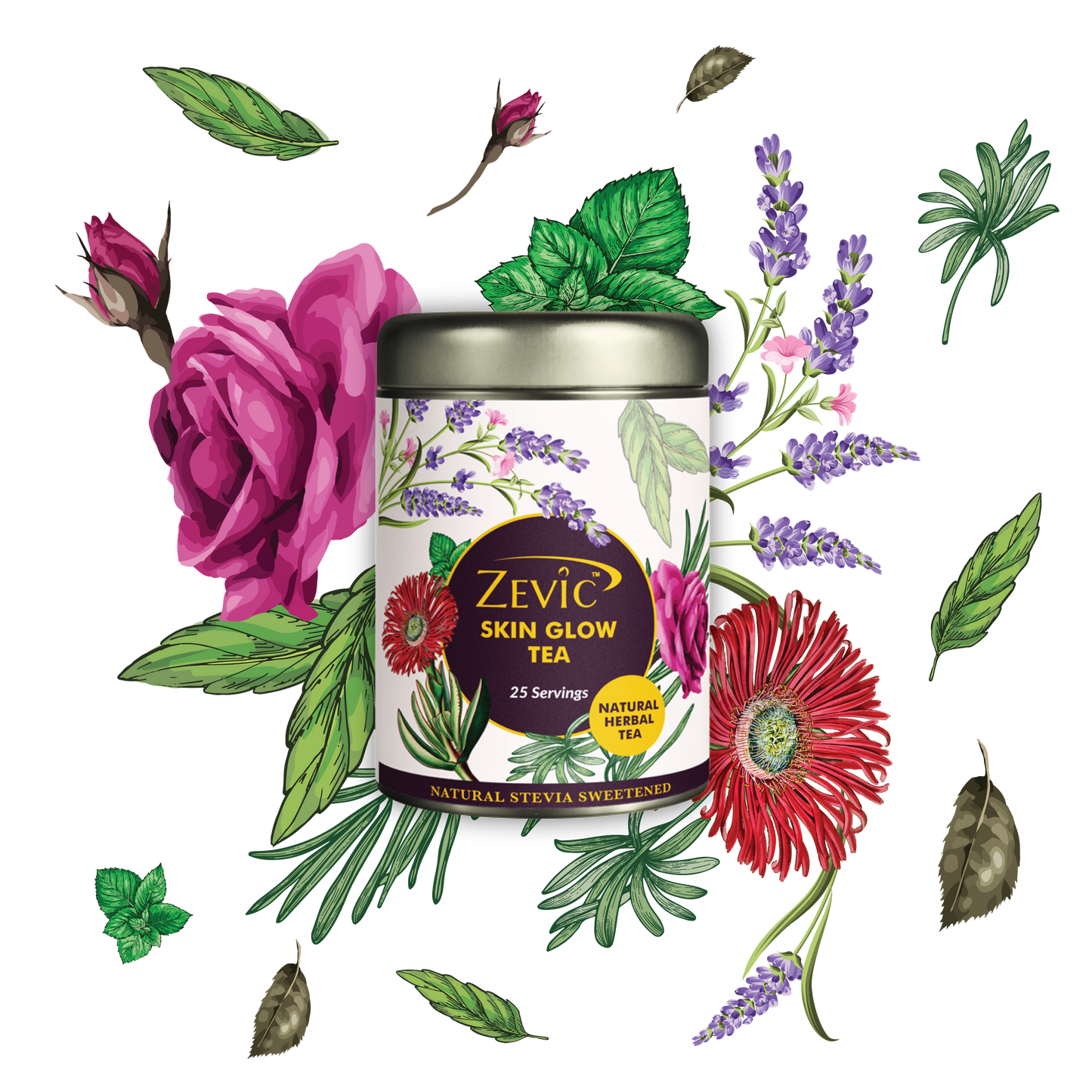 Zevic Skin Glow Tea 50gm - 25 servings