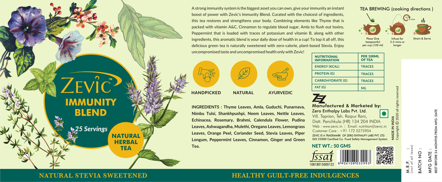 Zevic Immunity Blend Tea - 50gm - 25 servings