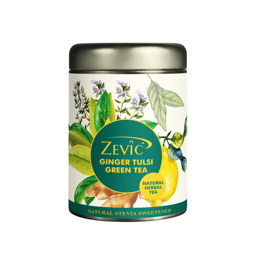 Zevic Ginger Tulsi Herbal Calming Tea 50 gm - 25 Servings